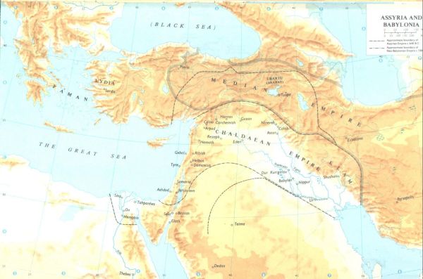 Map Preview: Extent of Assyrian and Babylonian Empires