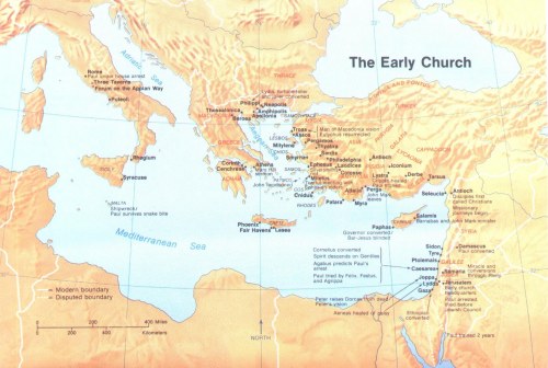 BibleStudy.org: Map of Events of New Testament Church