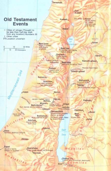Map of Old Testament Events
