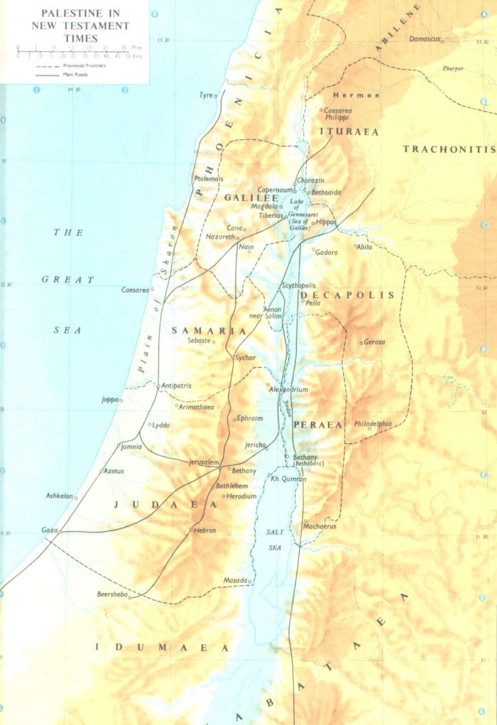 BibleStudy.org: Map of Palestine in New Testament Times